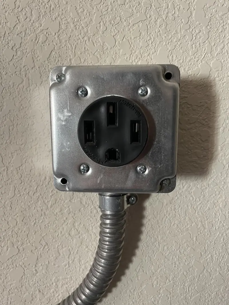 NEMA 14-50 outlet installed for Electrical Panel Upgrade in Mila Doce